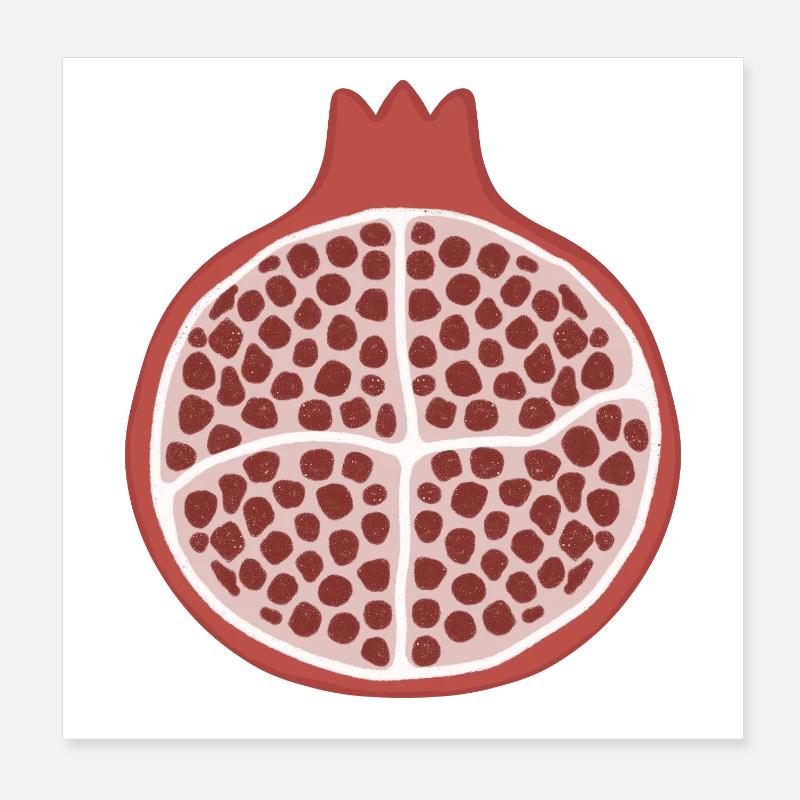 Pomegranate Slice Poster 8" x 8" (20x20 cm)