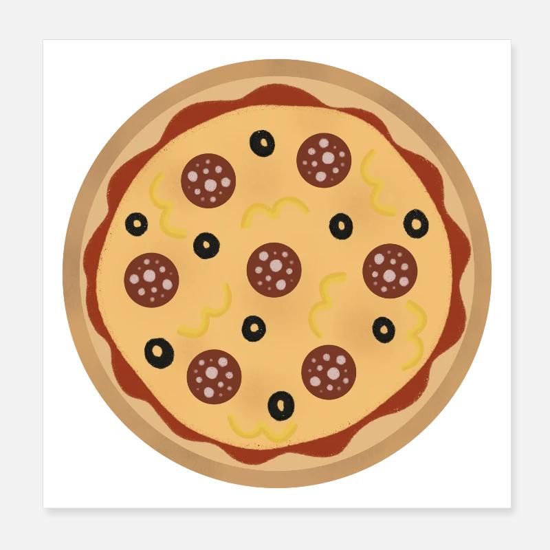Pizza au pepperoni Poster 20 x 20 cm
