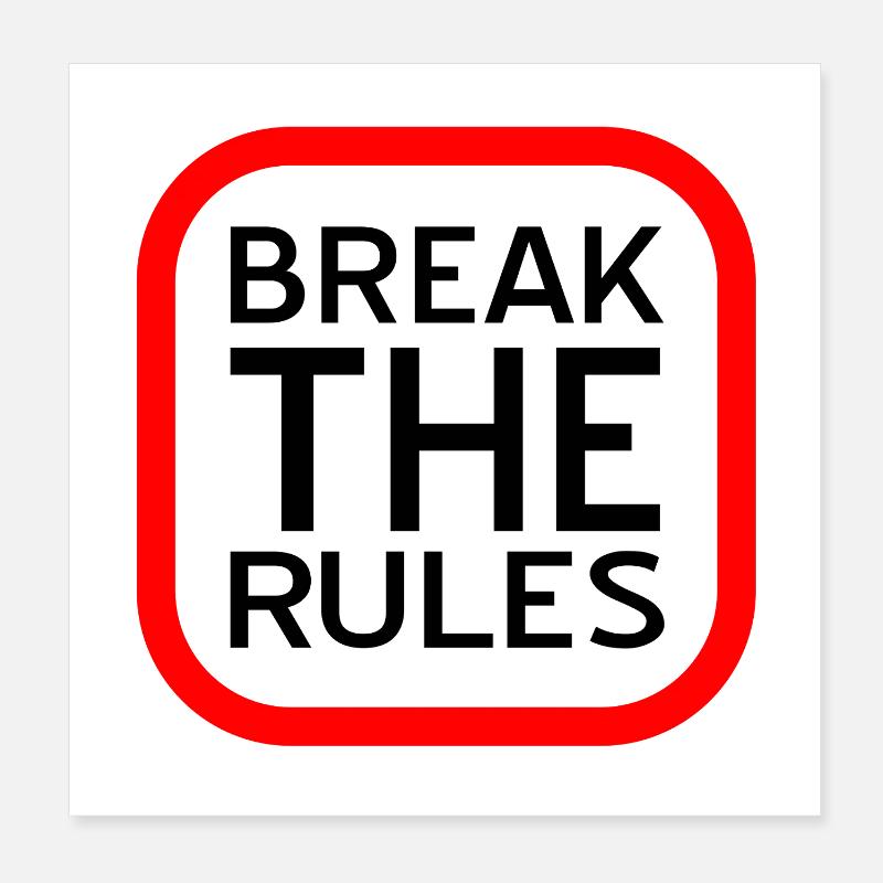 Réglementer Poster 20 x 20 cm