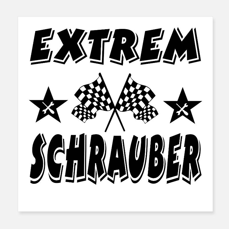 Schrauber Poster 20x20 cm