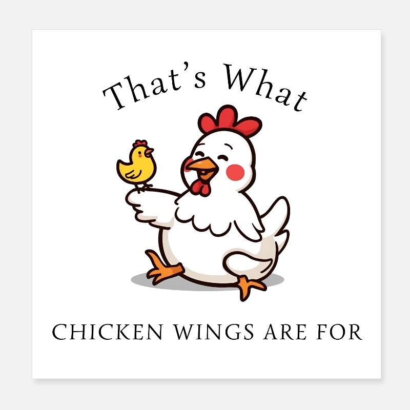 Mama Hen & Chick – C’est à ça que servent les ailes Poster 20 x 20 cm