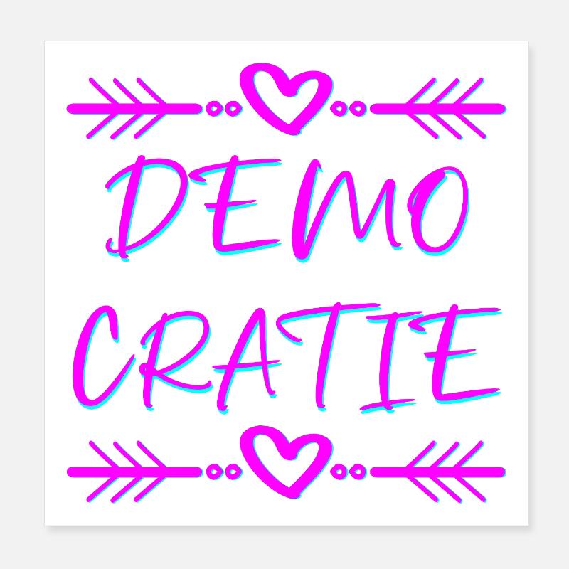 democrazia Poster 20x20 cm