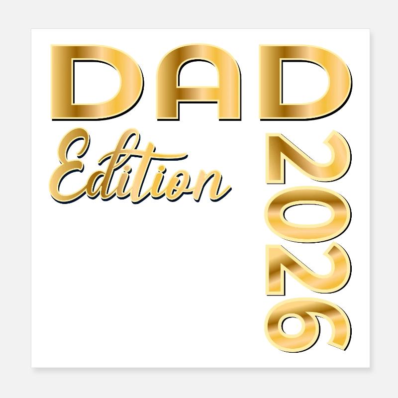 DAD 2026 BABY ANNOUNCEMENT Poster 8" x 8" (20x20 cm)