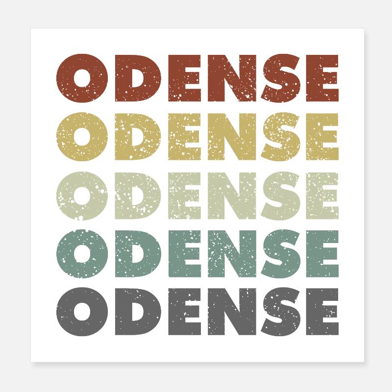 Odense - Danmark - Danmark - Skandinavien Poster 20x20 cm