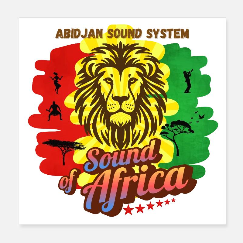 ABIDJAN SOUND SYSTEM Poster 20 x 20 cm