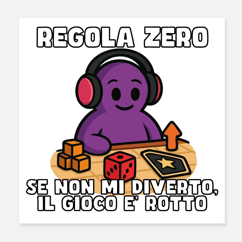 Regel Null: Spaß oder Trennung Poster 20x20 cm