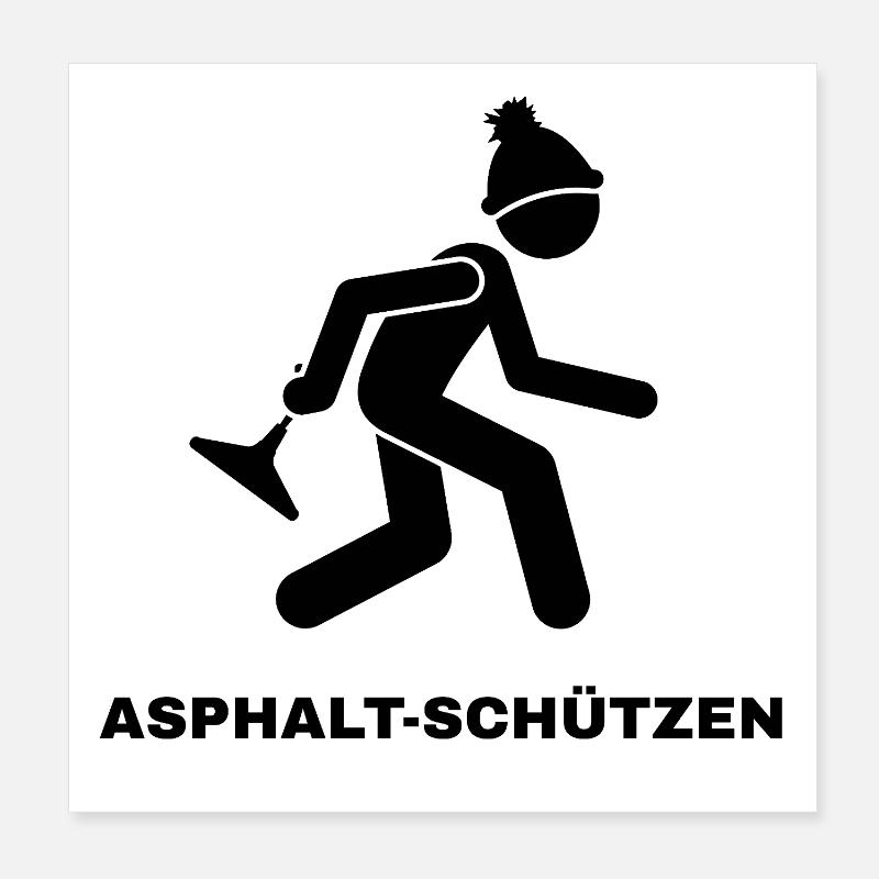 ASPHALT SHOOTERS Poster 8" x 8" (20x20 cm)