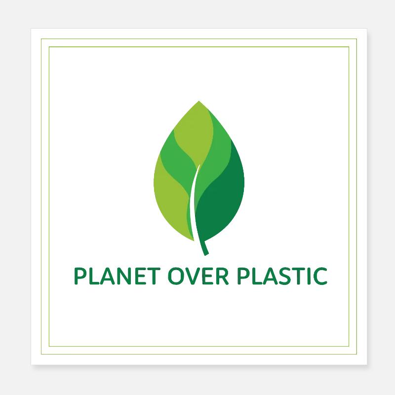 La planète plutôt que le plastique Poster 20 x 20 cm