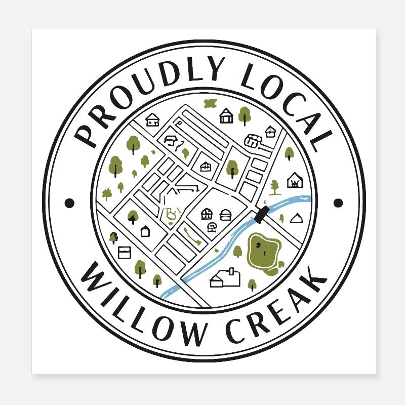 Fièrement local Poster 20 x 20 cm