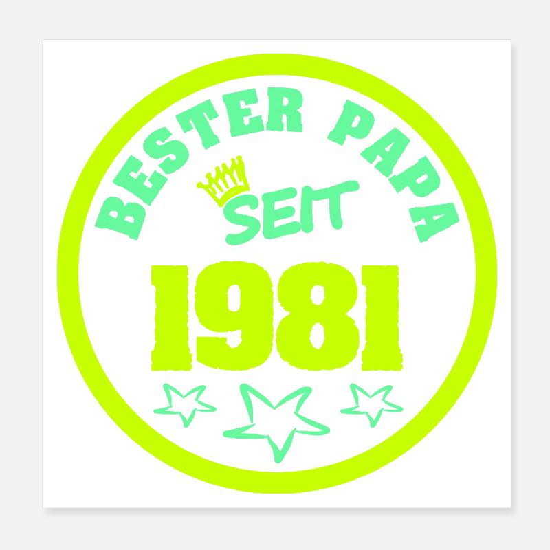 Vater 1981 Poster 20x20 cm