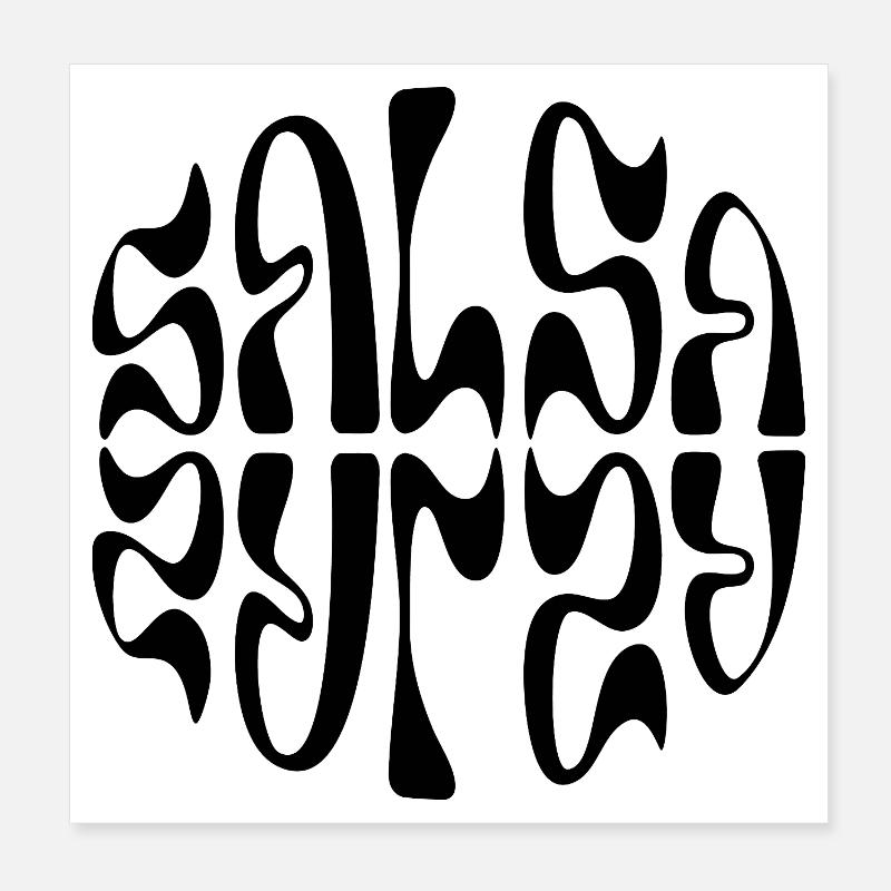 Conception de logo typographique Salsa Poster 20 x 20 cm