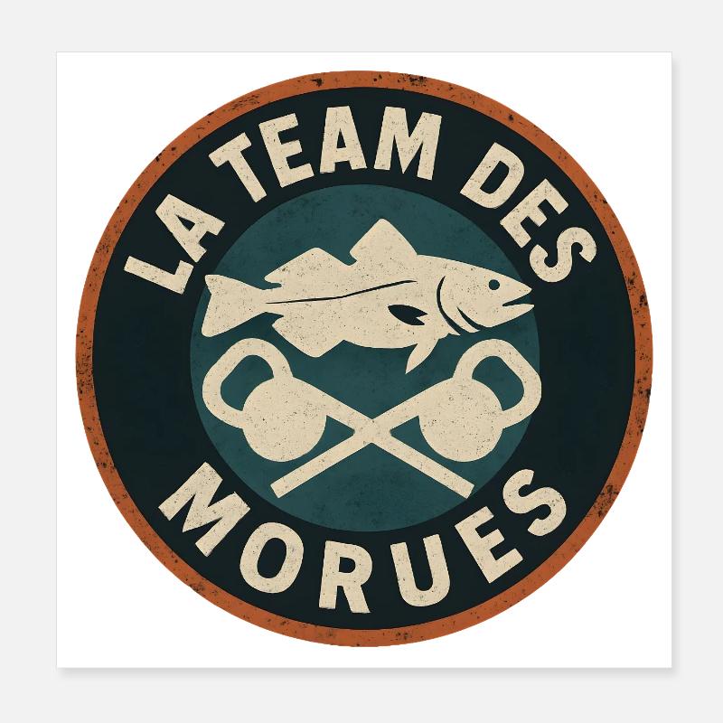 La Team des Morues Patch Poster 20 x 20 cm