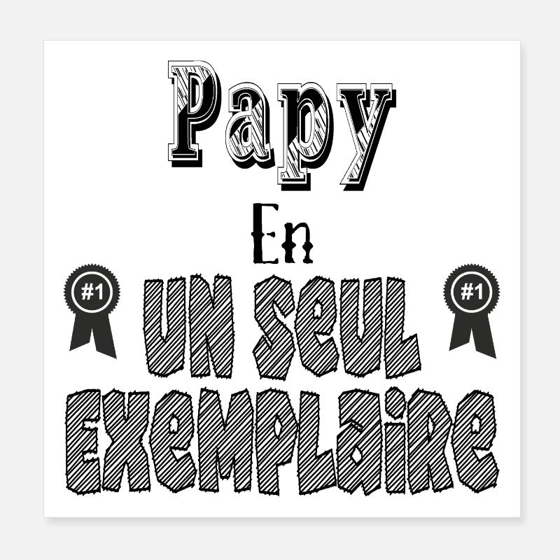 Opa in einer einzigen Kopie Poster 20x20 cm