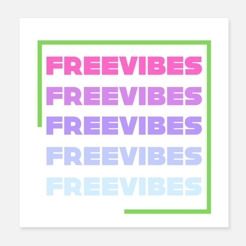 Vibrations gratuites Poster 20 x 20 cm