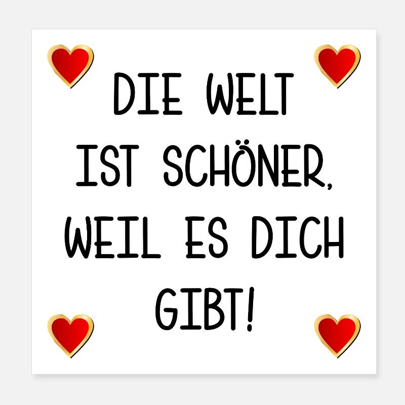 BEZIEHUNG FREUNDSCHAFT SPRÜCHE - Poster 20x20 cm - Weiß