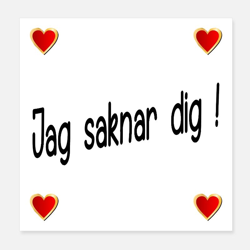 Tu me manques Poster 20 x 20 cm