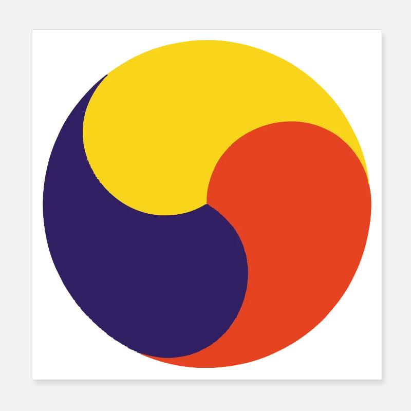 Symbole de la Corée – Design traditionnel Poster 20 x 20 cm