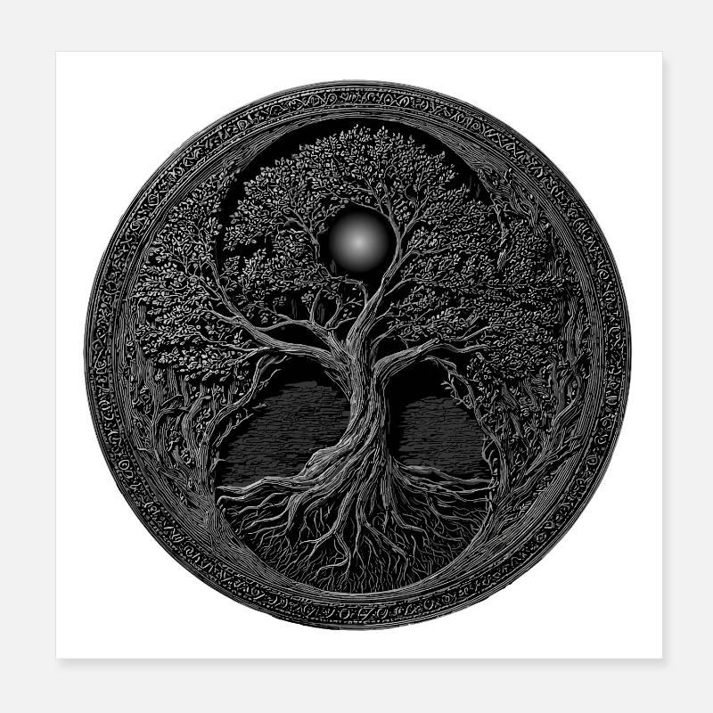 Viking medal valhalla Poster 8" x 8" (20x20 cm)