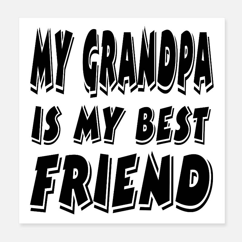 Grand-père Poster 20 x 20 cm