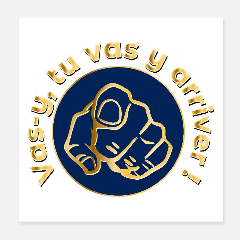 Vas-y Motivation Poster 20 x 20 cm
