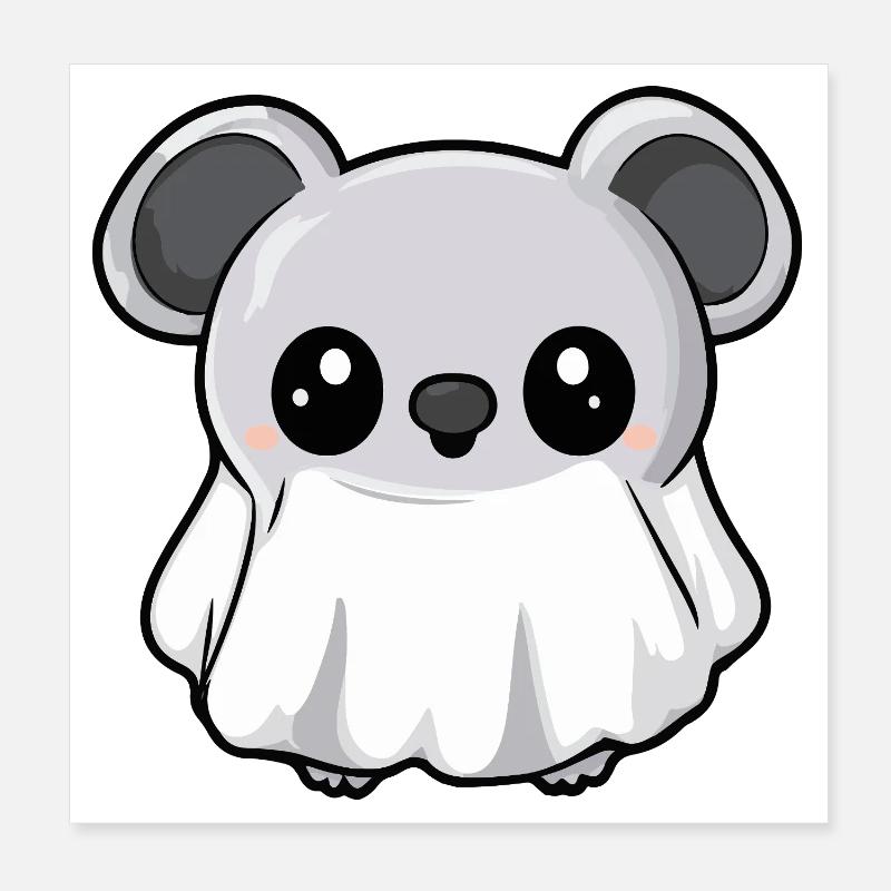 Koala Halloween Geist Poster 20x20 cm