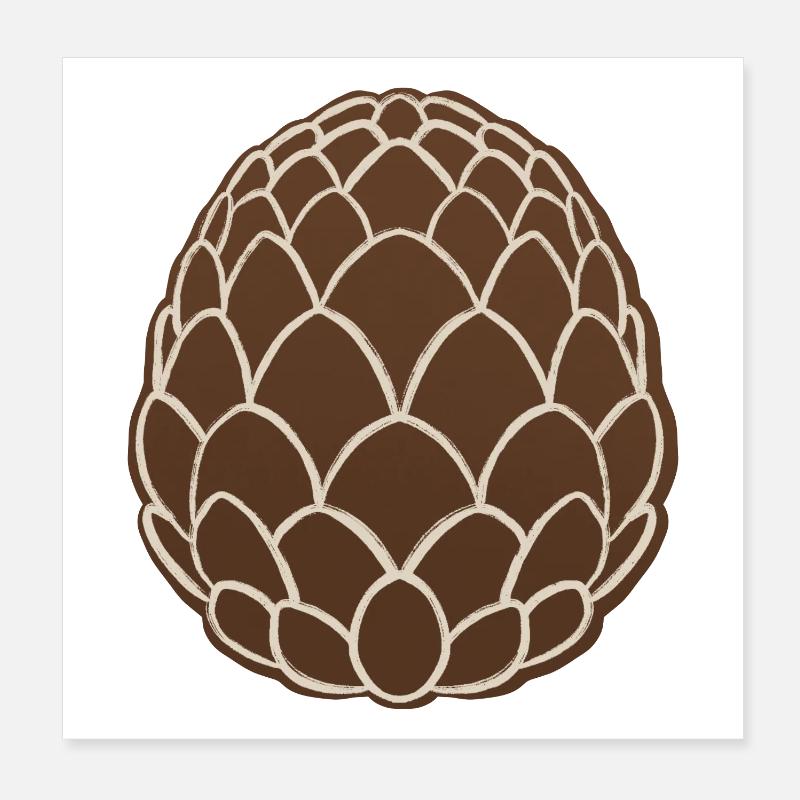Pine Cone Poster 8" x 8" (20x20 cm)