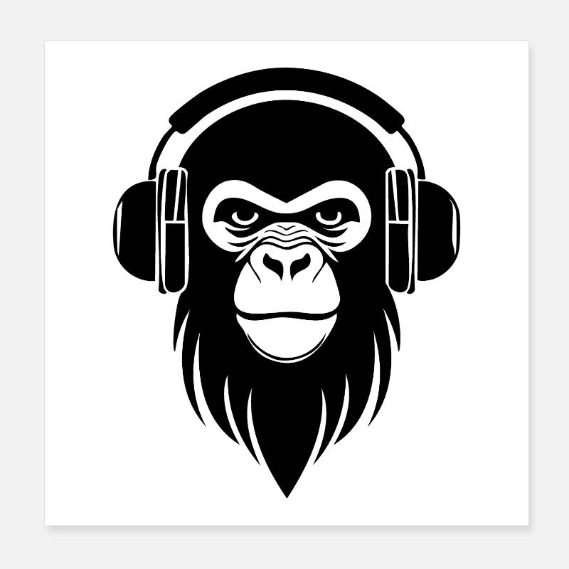 Chemise Monkey Head Graffiti Streetstyle Beat Edition Poster 20 x 20 cm