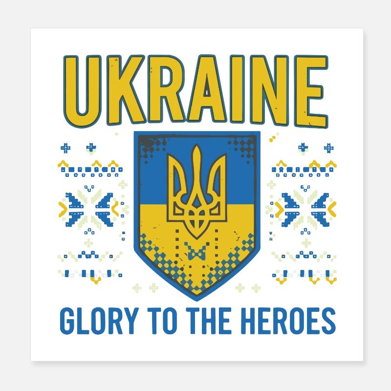 T-shirt Ukraine Crest Glory Poster 20 x 20 cm