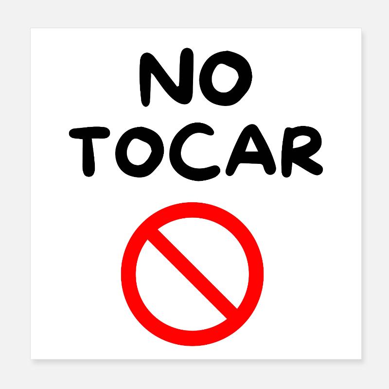 NICHT BERÜHREN 🚫 - Poster 20x20 cm - Weiß