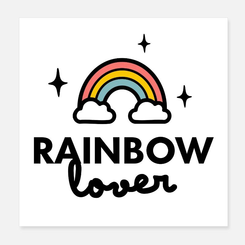 Rainbow Lover logo Poster 8" x 8" (20x20 cm)