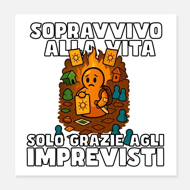 Je survis grâce à l’inattendu Poster 20 x 20 cm