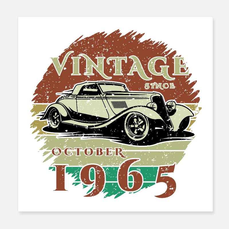 60. Geburtstag - Klassiker - Vintage since 10/1965 Poster 20x20 cm
