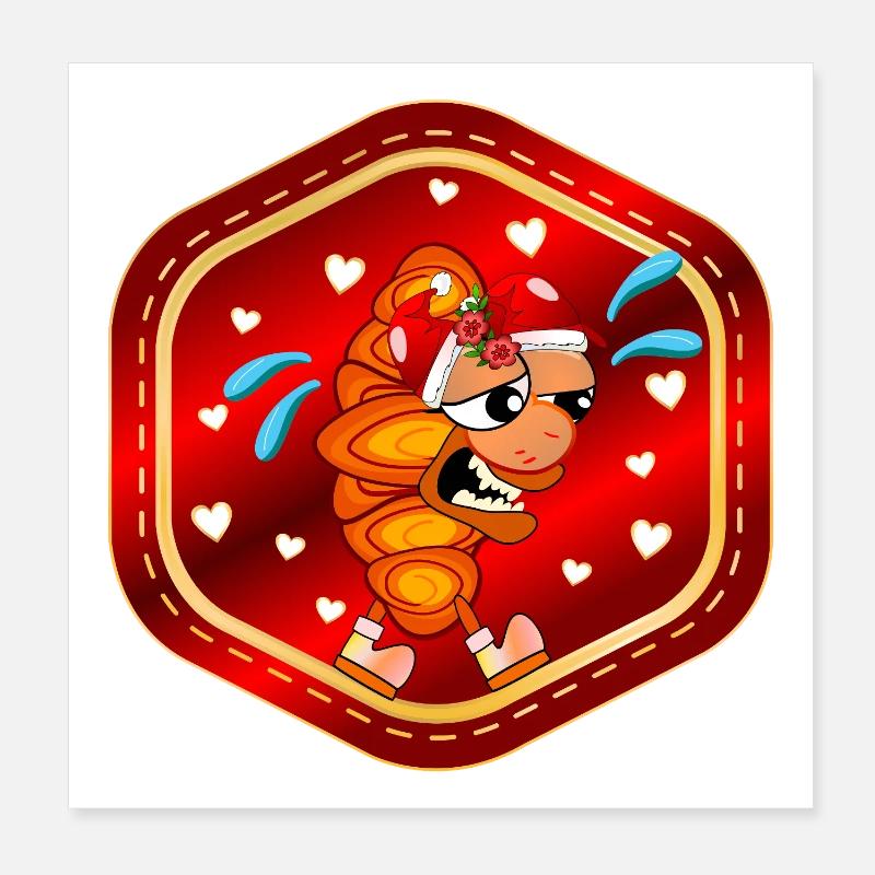 FRANZBRÖTCHEN DE NOËL Poster 20 x 20 cm