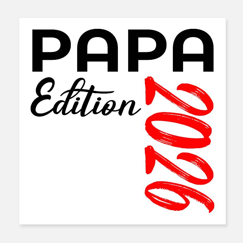 PAPA 2026 BÉBÉ ANNONCE Poster 20 x 20 cm
