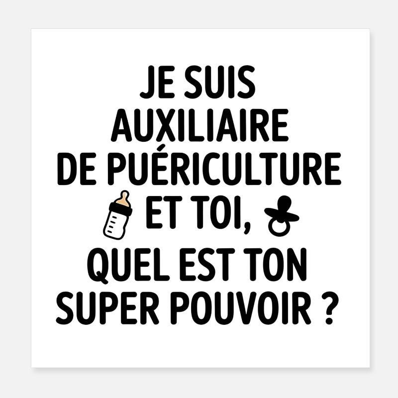 Super power childcare Poster 8" x 8" (20x20 cm)