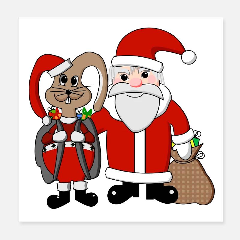 Team Weihnachten - Poster 20x20 cm - Weiß