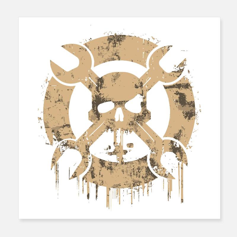 Crâne de tournevis Poster 20 x 20 cm