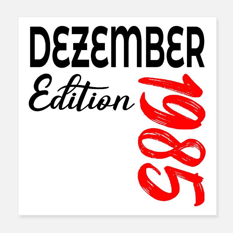 41e anniversaire 1985 Décembre Poster 20 x 20 cm