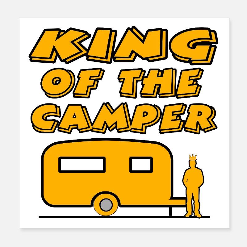 Camping Poster 20 x 20 cm