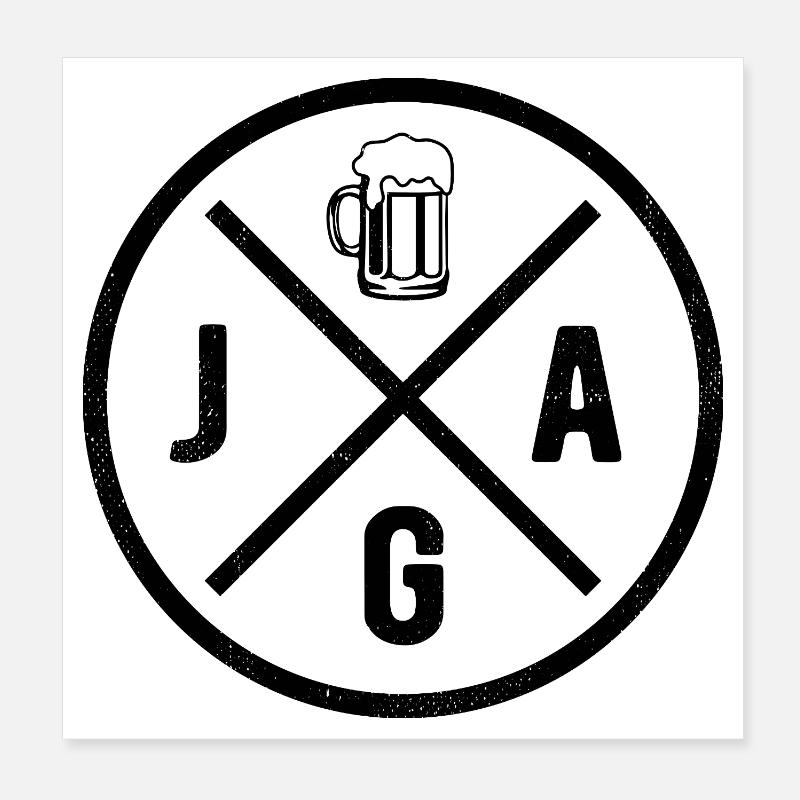 Enterrement de vie de garçon - Bière Poster 20 x 20 cm