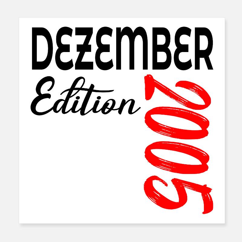21. GEBURTSTAG DEZEMBER 2005 Poster 20x20 cm