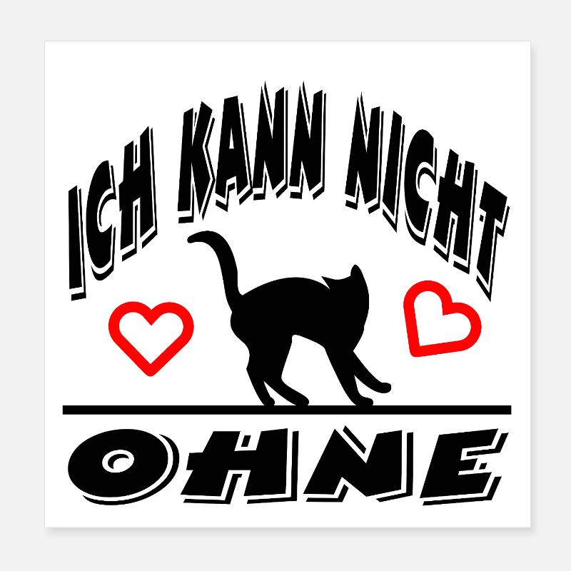 Katze Poster 20x20 cm