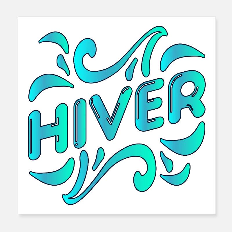 Hiver Poster 20 x 20 cm