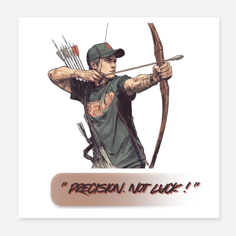 Precision instead of luck Poster 8" x 8" (20x20 cm)