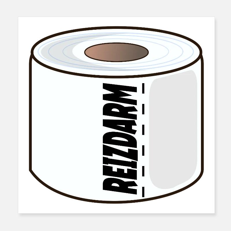 IRRITABLE BOWEL TOILET PAPER DIGESTION Poster 8" x 8" (20x20 cm)
