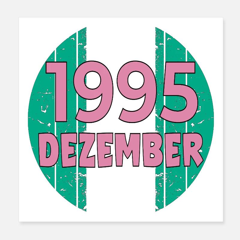 31E ANNIVERSAIRE DÉCEMBRE 1995 CADEAUX Poster 20 x 20 cm