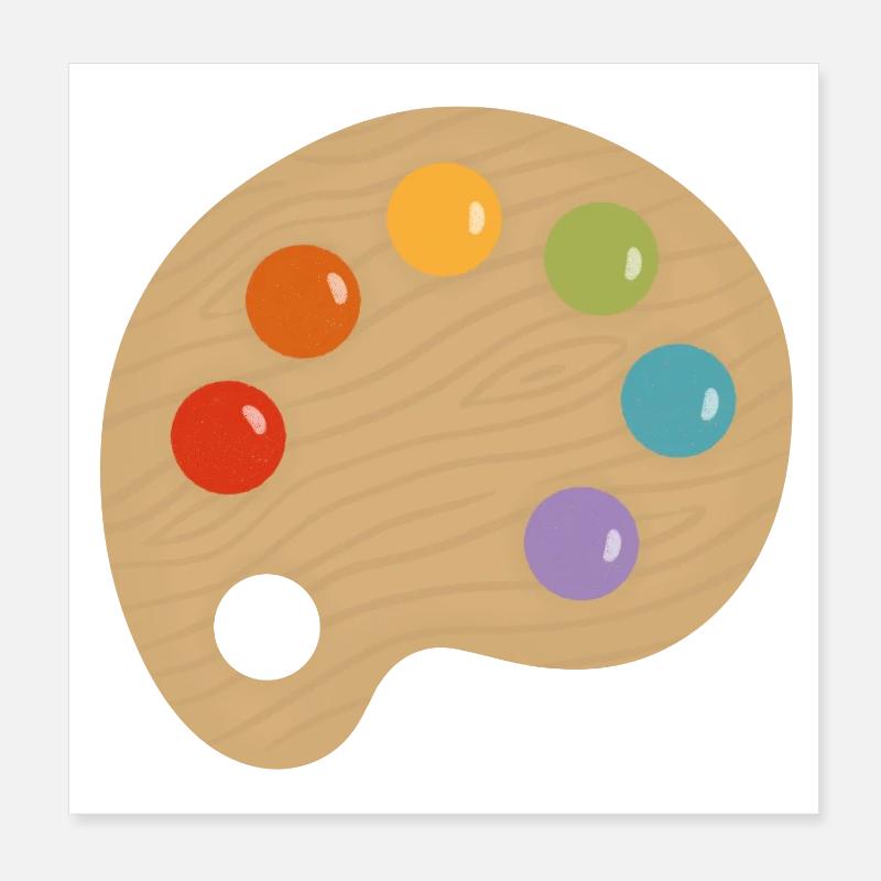 Charme de palette de peinture Poster 20 x 20 cm