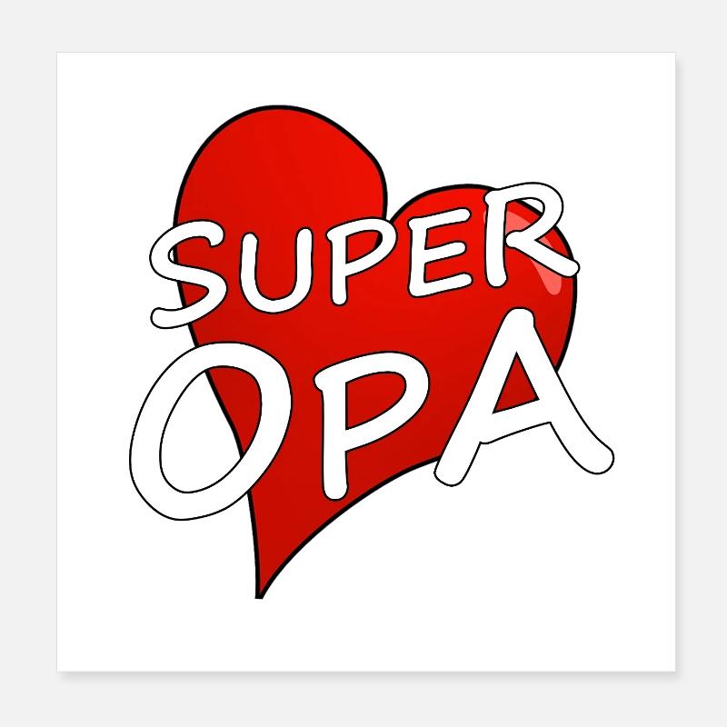 SUPER OPA Poster 20x20 cm