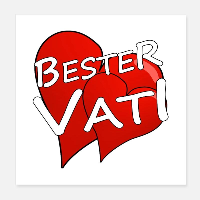 Best Dad Poster 8" x 8" (20x20 cm)