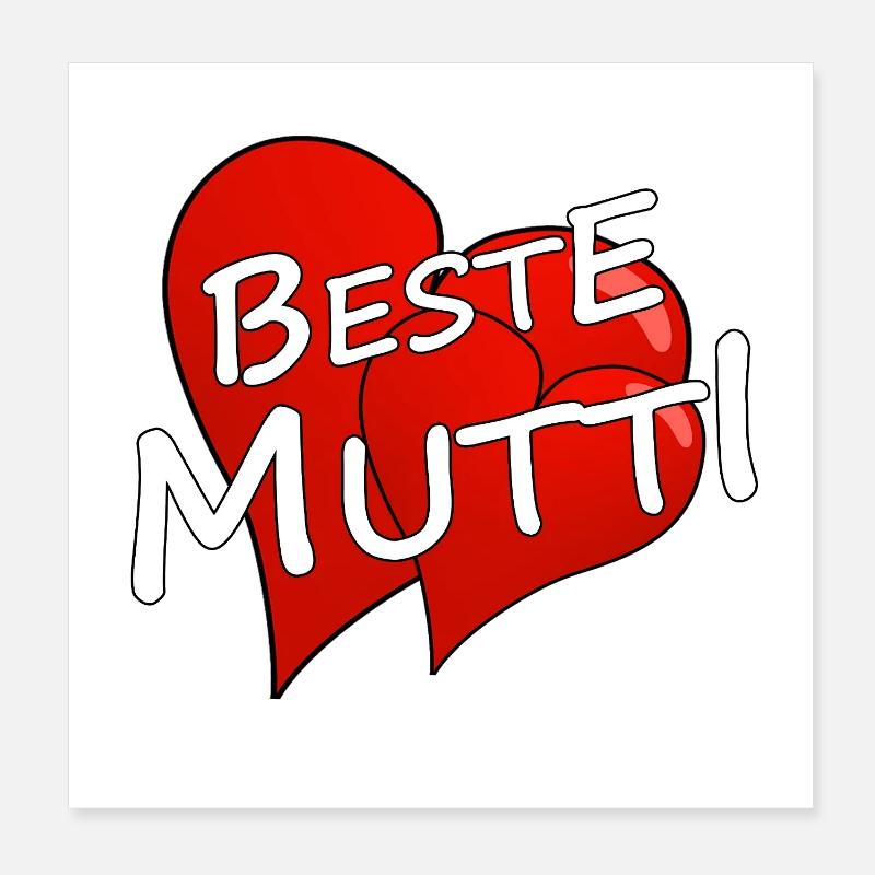 Best Mom Poster 8" x 8" (20x20 cm)